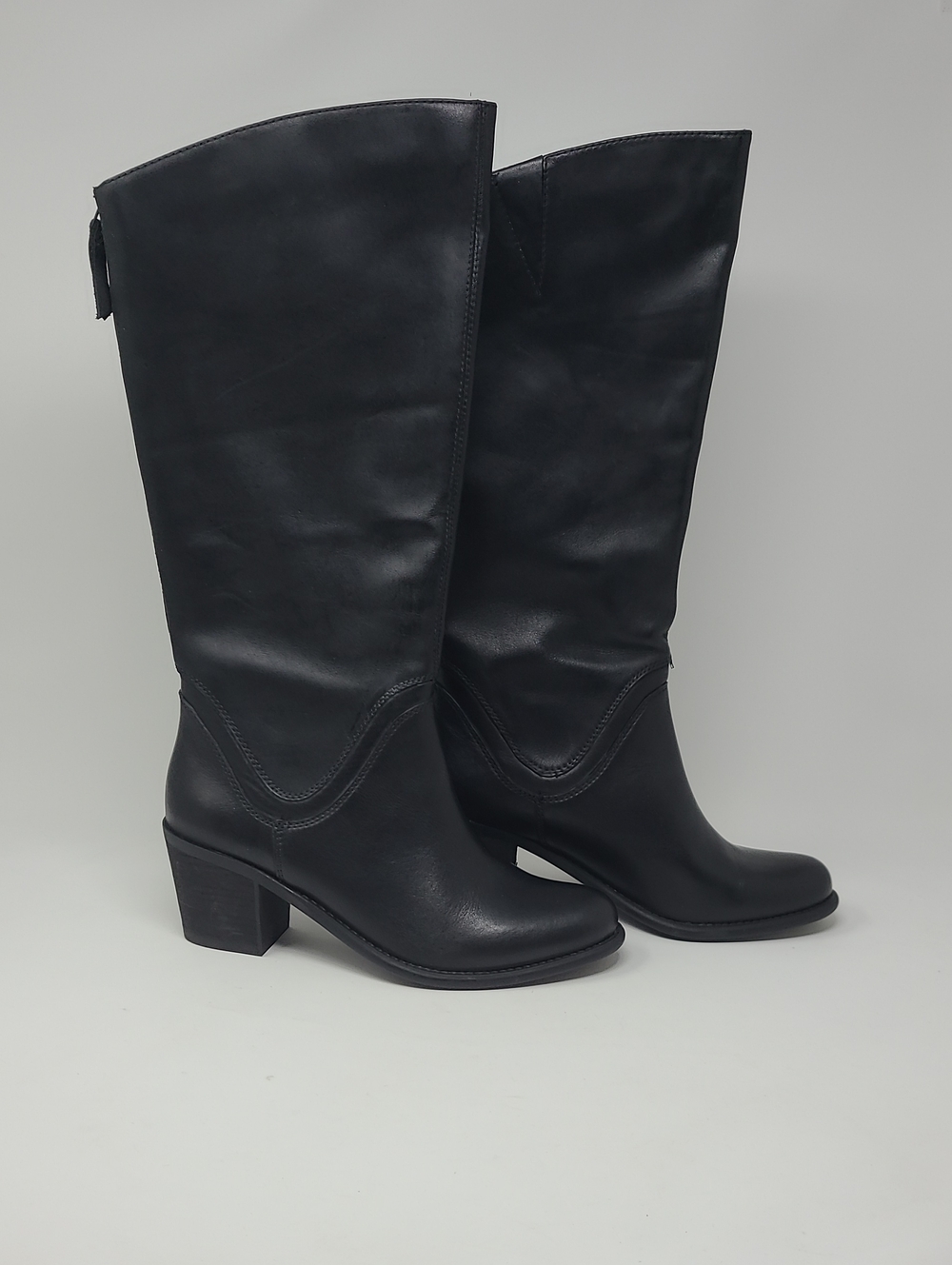 Crown Vintage Black Leather Boots 7.5